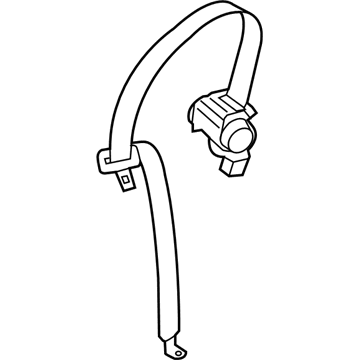 Lexus 73320-35010-A3 Belt Assembly, Rear Seat 3
