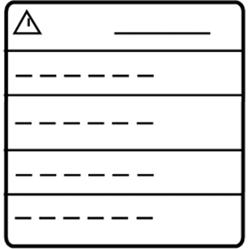 Infiniti 993D0-4GA1A Label-Warning, Battery Tube