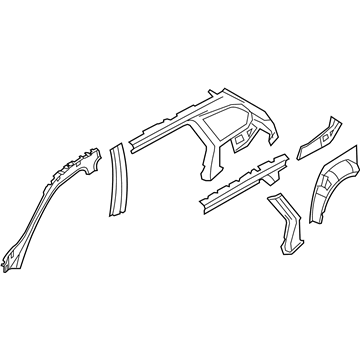 BMW 41-21-7-277-345 Left Interior Side Frame