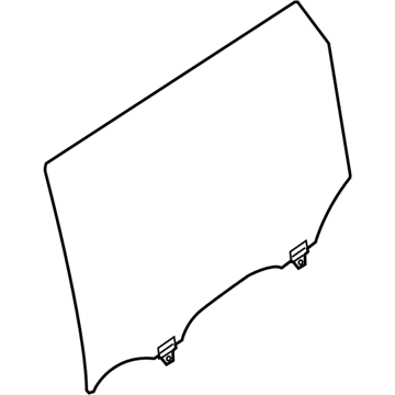 Nissan 82300-4CA0A Glass Assy-Rear Door Window, RH