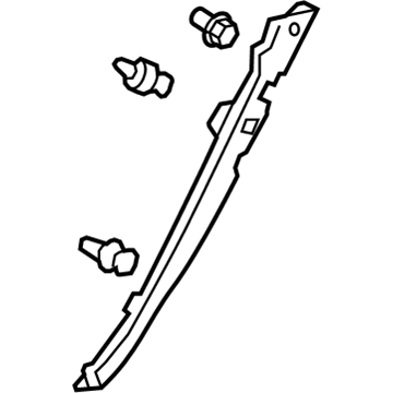 Acura 83730-TL0-G02ZA Garnish Assembly, Right Rear Door End (Gray)