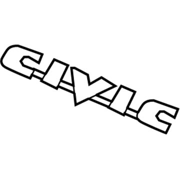 Honda 75722-SNA-A01 Emblem, Rear (Civic)