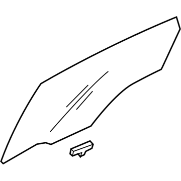 Hyundai 83410-A5020 Glass Assembly-Rear Door, LH