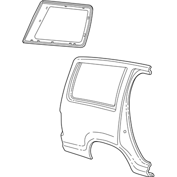 Ford 3L2Z-7829700-AA Quarter Glass