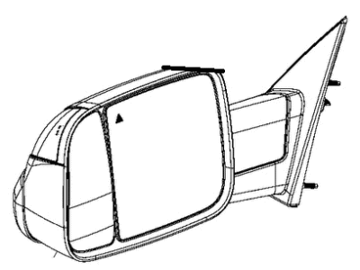 Mopar 68446968AA OUTSIDE REARVIEW