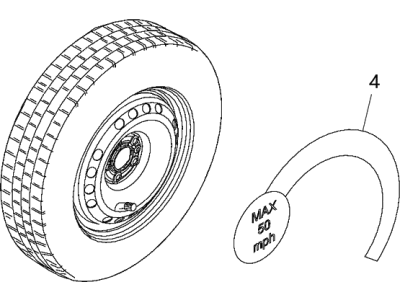 Mopar 68263082AA Compact Spare Spare Tire