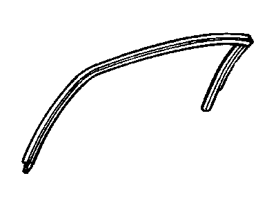 Mopar 4780165AB WEATHERSTRIP-Rear Door Flush Glass