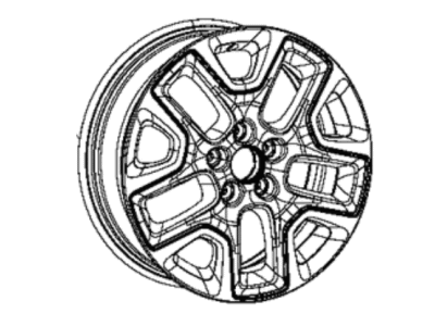 Mopar 6YZ612XFAA Aluminum Wheel