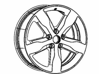 Mopar 1JD14DX8AE Black High Altitude Aluminum Wheel