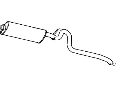 Mopar 52101262AH Exhaust Muffler And Tailpipe