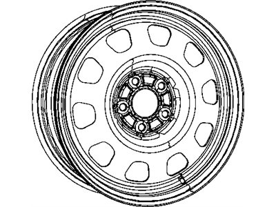 Mopar 5105078AA Steel Wheel