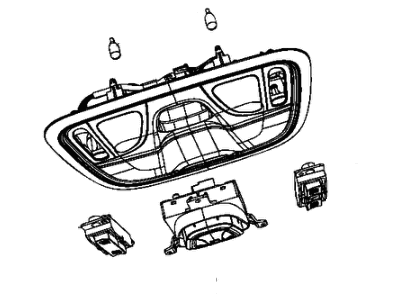 Mopar 1UE041S4AJ Console-Overhead
