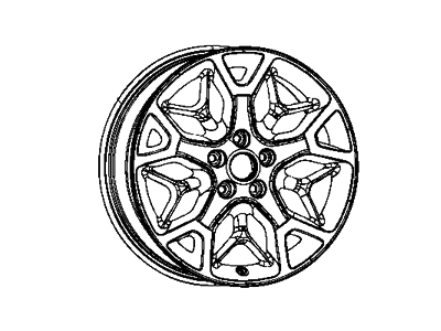 Mopar 6EZ051STAB Aluminum Wheel