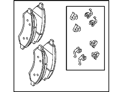 Mopar 2AMV1350AA Front Disc Brake Pad Kit