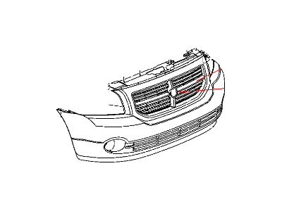 Mopar 5183407AA Front Primered Bumper Cover