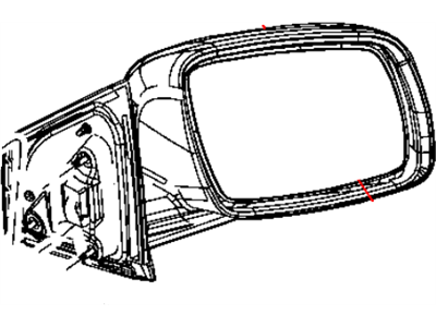 Mopar 1CE341CLAD Outside Rear View Mirror