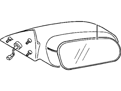 Mopar MB882392 Outside Rearview Mirror