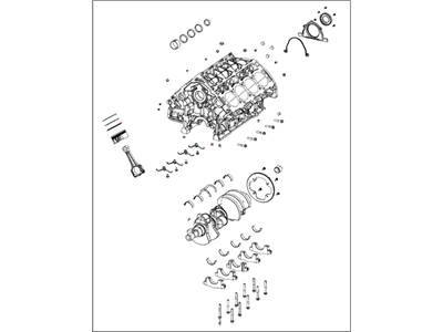 Mopar 68223196AA Engine-Short Block