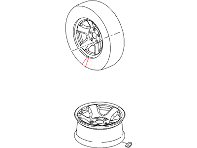 Mopar 1BV70PAKAA Aluminum Wheel