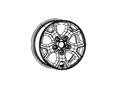 Mopar 6BZ392XFAA Aluminum Wheel