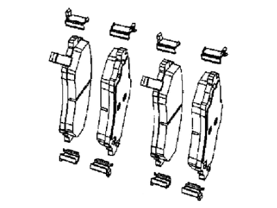 Mopar 2AMV3886AA Front Disc Brake Pad Kit