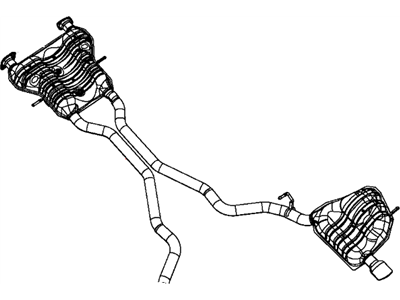 Mopar 68276627AB Exhaust Muffler And Tailpipe