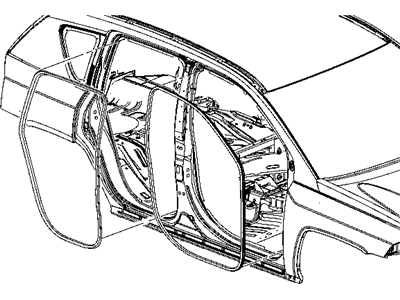 Mopar 5116398AI WEATHERSTRIP-Front Door Body Mounted
