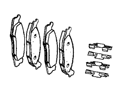 Mopar 2AMV3868AA Front Disc Brake Pad Set