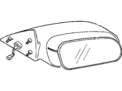 Mopar MB882393 Outside Rearview Mirror, Left