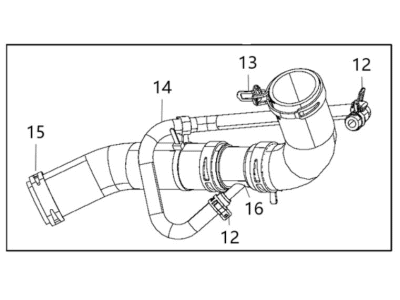 Mopar 68297638AB Hose-Radiator Outlet