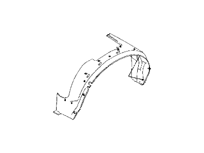 Mopar 4624721 Shield Fender W/HSE Splash R