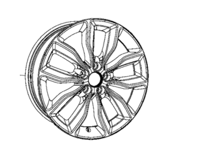 Mopar 5XW01DX8AA Aluminum Wheel