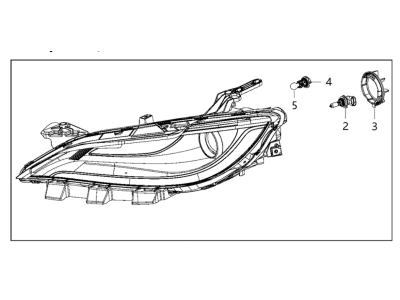 Mopar 68284782AA Headlight Assembly Left