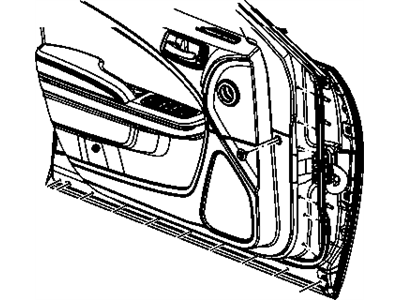 Mopar 68040044AD WEATHERSTRIP-Front Door Mounted