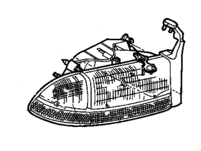 Mopar 2AME55110A Headlight Combination Assembly Right