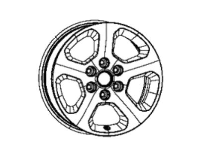 Mopar 5YD54LS1AA Aluminum Wheel