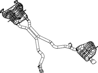 Mopar 52022398AC Exhaust Muffler And Tailpipe