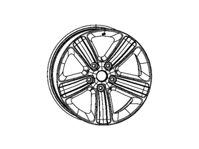 Mopar 1UB18AAAAB Aluminum Wheel