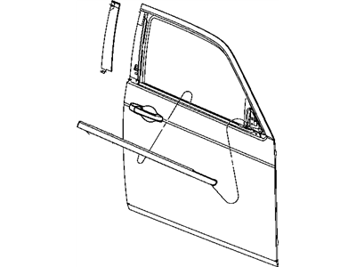 Mopar 4805996AD WEATHERSTRIP-Front Door Belt