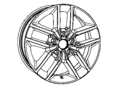 Mopar 6XJ072XFAA Aluminum Wheel