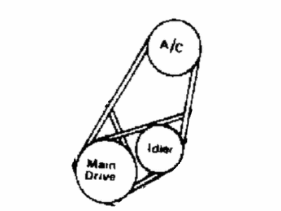 Mopar B0015386 Belt, Air Condition Drive