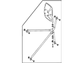 OEM 2000 Dodge Ram 2500 Stainless Outside Mirror Kit Truck - 55074917