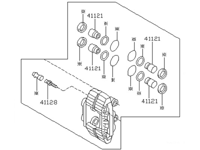 Nissan 41011-30P00RE REMAN CALIPER Front Left