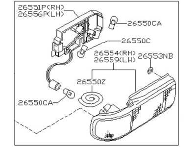 Nissan B6555-67Y00 Lamp Assembly-Rear Combination, LH