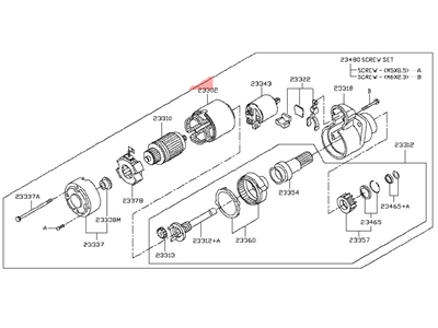 Nissan 23300-JA10C Motor Assy-Starter