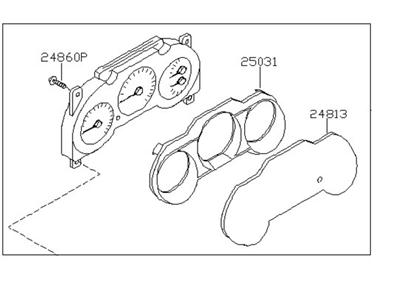 Nissan 24810-8J011 Speedometer Instrument Cluster