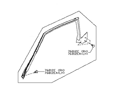 Nissan 76860-1EA0A Weatherstrip-Body Side, RH