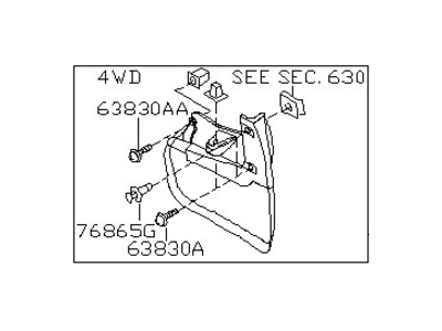 Nissan 63854-3LM0C Mud Guard Set-Front Fender, Right
