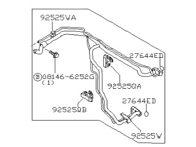 Nissan 92471-ZF00A PIP Assembly Rear Cooler, Low A