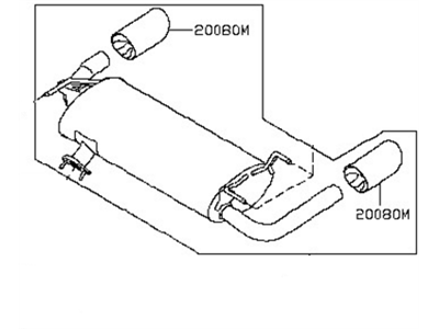 Nissan 20100-82M00 MUFFLER Assembly